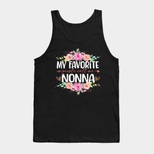 My Favorite People Call Me Nonna Floral Mother'S Day Tank Top